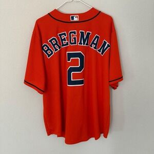 Majestic‎ Coolbase Mens Astros Bregman Orange Jersey Size XL